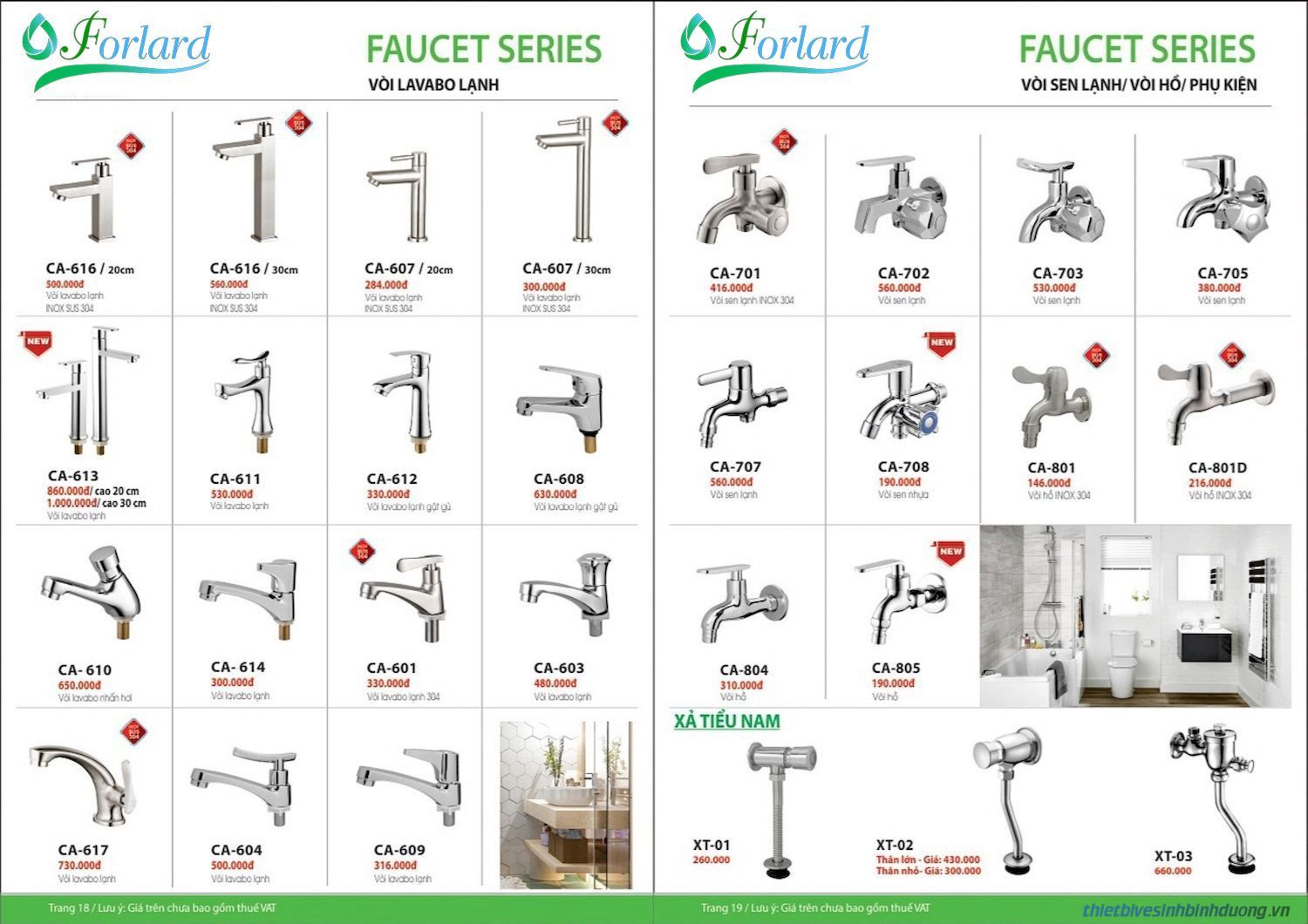 Thiết bị vệ sinh FORLARD Catalogue và Bảng giá mới nhất /Page 9